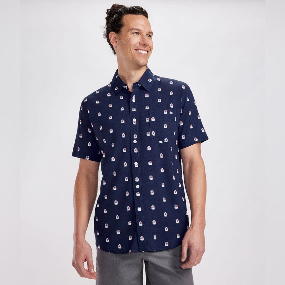 New Men’s Tipsy Elves golf REGAL Bald EAGLE BUTTON DOWN SHIRT 3XL America